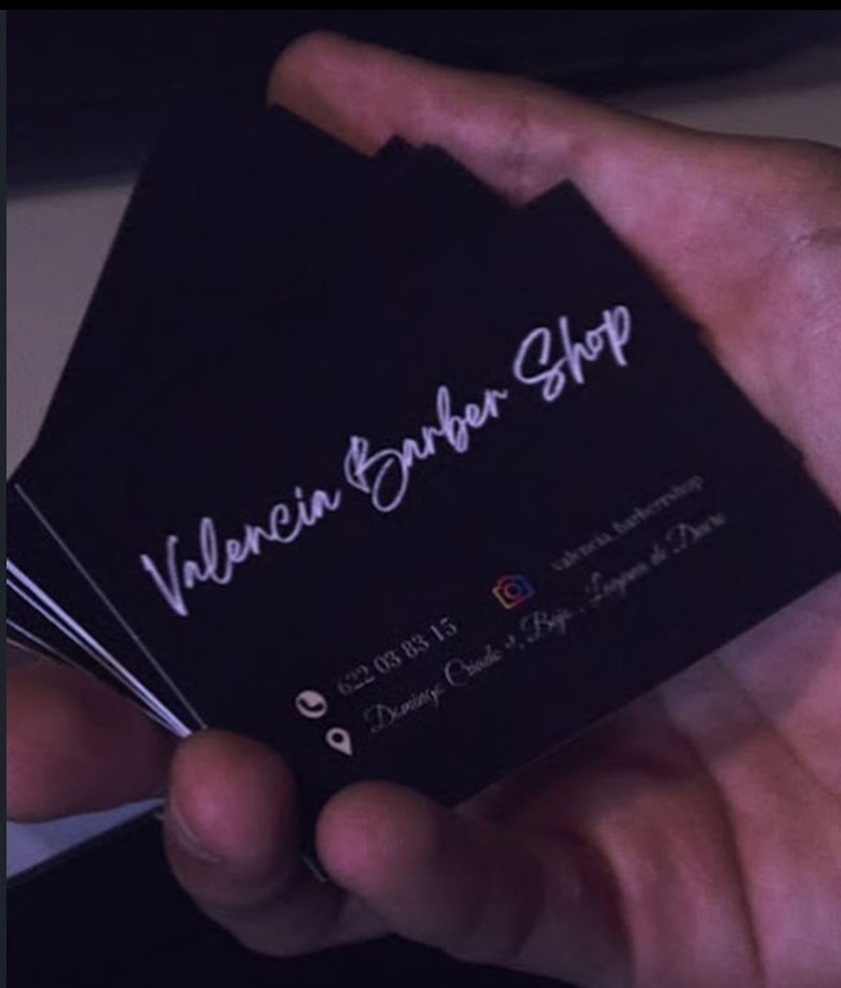 Tarjetas de Barbería Valencia Barber Shop